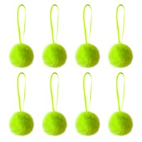 Pompon vert moelleux de 8 cm pour sapin de Noël, boule de fourrure douce, accessoire pour vêtements, chaussures, chapeaux, décoration festive de Noël, artisanat décoratif