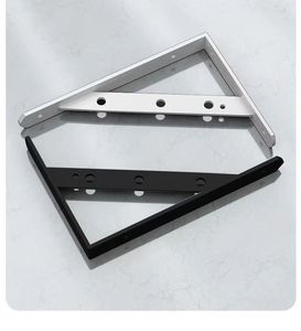 Diseño de trípode de carga de partición de marco de plástico de hierro montado en la pared para conectores de soporte de estante de armario y soportes de estante - Product Image 1