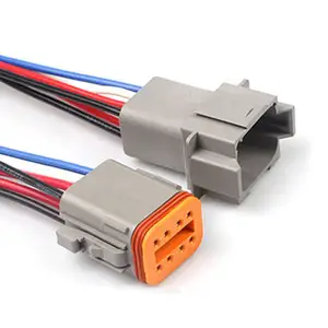 الألمانية DT 8 دبوس <span class=keywords><strong>2</strong></span>/3/4/6/8 دبوس للماء الإناث و الذكور Dt سلك تسخير السيارات موصلات Dt06-8s - Product Image 1