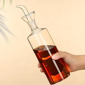 Bouteille en verre d'huile d'olive Vinaigre Cruet Cuisson <span class=keywords><strong>Récipient</strong></span> de vin <span class=keywords><strong>Vinaigrette</strong></span> <span class=keywords><strong>Vinaigrette</strong></span> Bouteille d'huile en verre Distributeur d'huile avec bec verseur - Product Image 3