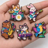 Vente en gros de badges en émail dur en alliage de zinc, personnalisés, avec motifs animaux de dessin animé 3D et anime, épingles de revers anime pour vêtements