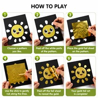 Kit d'art en feuille métallisée personnalisable DIY : Transfert Magique, Inspire la Créativité, Amusant, Éducatif, Ensemble d'activités manuelles faites à la main