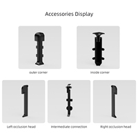 Plinthe à LED noire et grise Plinthe en aluminium Planche de plancher d'éclairage avec accessoires de sol en aluminium