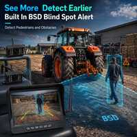Kabelloses 1-Kanal Plug-and-Play Traktor-Kamera-Set 7-Zoll IP68 Monitor mit Nachtsicht, BSD & vibrationsresistentem Design
