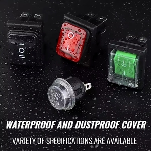 Interruptores basculantes impermeables para barco ZYSY, 250 VCA 16 A T100 55, 2 posiciones, 4 pines DPDT KCD4, rojo Carling, 6 pines Rleil - Product Image 6