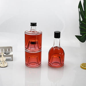 Las Nuevas Tres Botellas de Vidrio Apilables de 250 ml para <span class=keywords><strong>Licor</strong></span> y Whisky con Tapa de Rosca - Product Image 3
