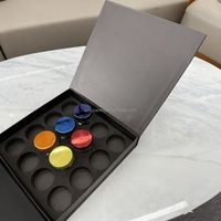 Boîte cadeau rigide de luxe en carton avec fermeture magnétique à double porte et insert en EVA pour pot en verre