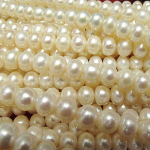 Collar de Perlas de Agua Dulce Alian, Perlas Redondas de 6-11 mm, Grado AA, Blancas, Brillantes, Collar de Perlas Semiterminadas - Product Image 1