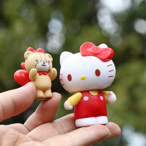 Jolie figurine de chat blanc tendance, style <span class=keywords><strong>anime</strong></span>, créative, pour décoration de bureau, voiture ou gâteau, cadeau idéal - Product Image 5