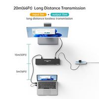 MT-VIKI Commutateur KVM 4K 60Hz 8 ports avec 8 câbles et audio 3,5 mm, montage en rack, 4 USB 2.0 HDCP 2.2