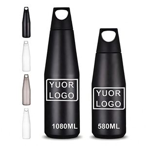 Vente en gros de thermos en acier inoxydable de 580/1080 ml, tasse isotherme personnalisée avec logo, grande tasse isolée pour cadeaux promotionnels - Product Image 1