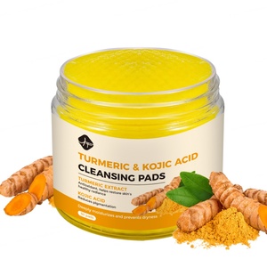 Tampons Nettoyants à l'Acide Kojique et au Curcuma, 50 Pièces, 3 Couches, Exfoliants, Éclaircissants pour les Taches Brunes, Tonifiants pour le Visage, en Bouteille, Soins du Visage - Product Image 2