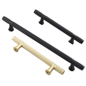 Novo T Bar Forma Ouro Cozinha Móveis Lidar Com Armário Gaveta Do Armário Porta Recortada Alças para Uso de Guarda-Roupa - Product Image 3