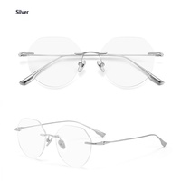 Gafas Ópticas Cuadradas Sin Montura de Titanio Puro 2026, Lentes de Lujo para Hombre y Mujer, Gafas de Diseño de Alta Gama al por Mayor