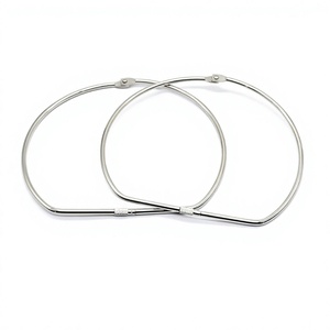 YIWANG Metal Hierro Plata 7 pulgadas Llavero Titular Niquelado Tornillo Cerradura Anillos en forma de D - Product Image 1