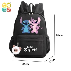 Tierna <span class=keywords><strong>Mochila</strong></span> de <span class=keywords><strong>Lilo</strong></span> <span class=keywords><strong>y</strong></span> <span class=keywords><strong>Stitch</strong></span> para Niña, Niño, Estudiante, Adolescente, Infantil, Morral para Mujer, Bolsas Escolares Casuales, Regalo de Cumpleaños para Niños, Juguete - Product Image 2