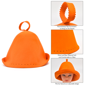 Chapeau de sauna en feutre 100% laine avec logo personnalisé, moulé en une seule pièce, accessoires de sauna de luxe russes, chapeaux de sauna pour hommes et femmes - Product Image 5