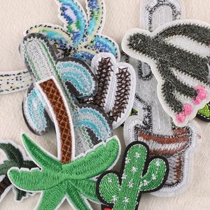 En gros, Patchs brodés 3D DIY en sergé, motifs Cocotier, Cactus, Dessins animés, pour Sacs, Vêtements, Chaussures, Chapeaux et Accessoires - Product Image 3