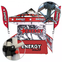 Tente pliante d'extérieur personnalisée 10x10 pieds (3x3 m), auvent rétractable en aluminium, gazebo portable, stand d'exposition, sublimation par transfert thermique