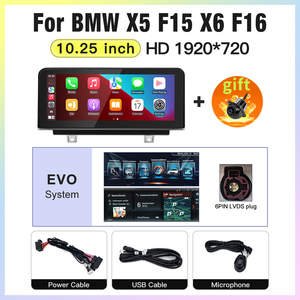 Radio para coche STWEI de 10.25 pulgadas con sistema Android para BMW X5 F15 X6 F16 2014-2017 NBT con CarPlay inalámbrico y GPS - Product Image 4