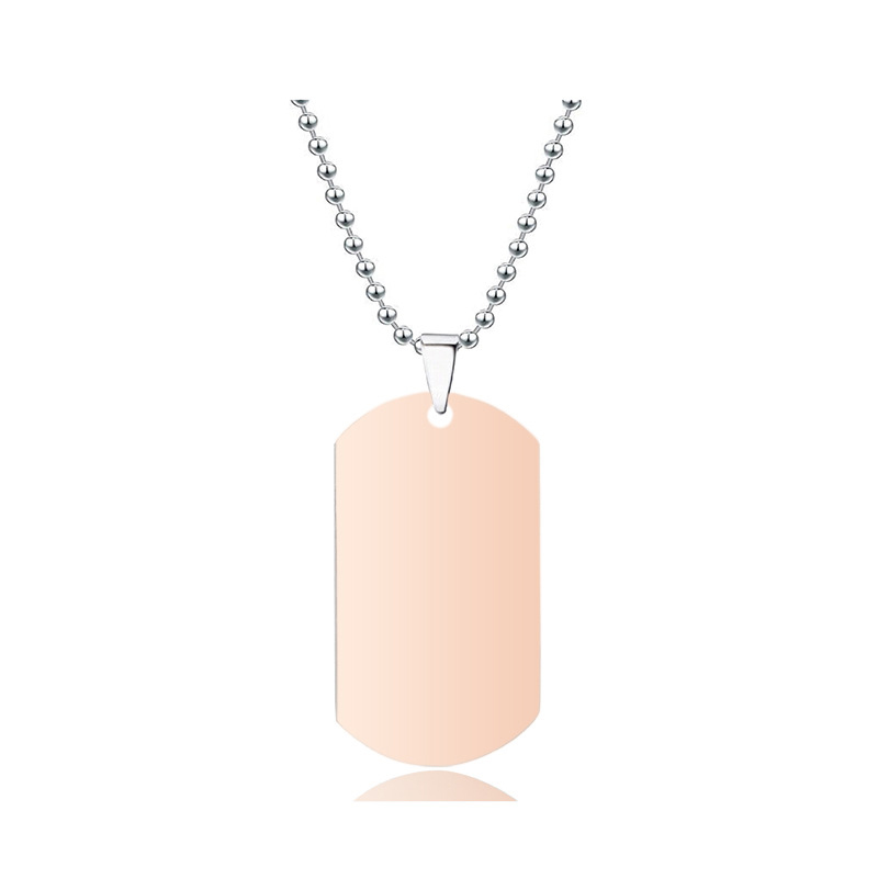 Rose gold  49 * 28mm+Silver round bead chain