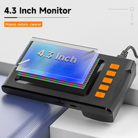 Endoscope à écran IPS 8mm 4.3 ''Caméra étanche HD1080P Câble rigide Inspection Voiture Endoscope industriel 2600mA