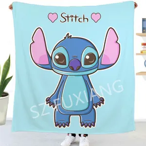 Cartoon Kawaii Anime Stitch Blanket Soft 3D Print Fleece Blankets Beds Sofa Cover For Valentine