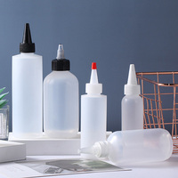 Flacon applicateur rond vide personnalisé en plastique mat pour coloration capillaire, huile capillaire, traitement capillaire, emballage cosmétique