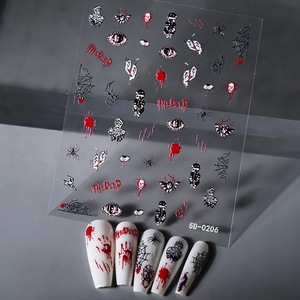 สติกเกอร์ตกแต่งเล็บลายใยแมงมุมแบบทำมือสำหรับผู้หญิงอุปกรณ์ตกแต่งเล็บแนวฮาโลวีน - Product Image 5