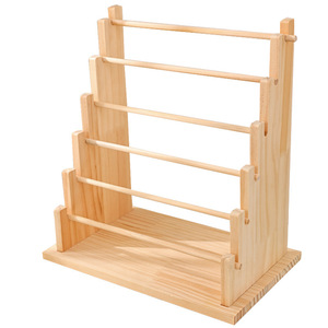 Solid Wood Bracelet Display Rack Multi Tier <b>Shelf</b> Jewelry Organizer <b>Desktop</b> Storage Stand For Bracelets Necklaces Key Chains - Product Image 5