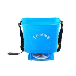 wholesale 25L backpack hand operated manual granular corn fertilizer applicator spreader machine