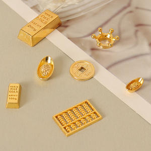 Ladrillo, Mini Corona, Ábaco Dorado, <span class=keywords><strong>Lingote</strong></span>, Escena, Pequeña Barra de <span class=keywords><strong>Oro</strong></span>, Moneda Decorativa de Cobre - Product Image 1