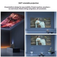 Mini projecteur LED CRT mural pour chambre à coucher avec résolution 1080P, Android 13 US pour home cinéma