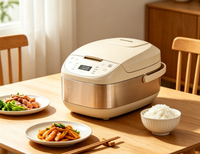 Cuisinière à riz électrique multifonctionnelle 4L (8 tasses de riz) 860W, fonction minuterie, contrôle par micro-ordinateur, boîtier en plastique, revêtement antiadhésif