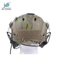 Headset Z-TAC Taktis Peredam Kebisingan dengan Indikator Baterai LED, Tahan Air IPX-5 untuk Rel Helm FAST, Earmuff Headphone