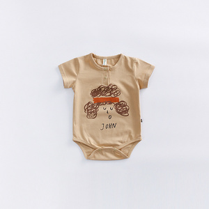 Vente en gros de barboteuses blanches pour bébés garçons, manches courtes, mignonnes, pour l'été, en provenance de Chine - Product Image 2