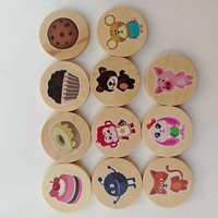 Op maat gemaakte cartoonprint houten dieren- en fruit schijfjes 2 tot 4 jaar Montessori educatief geheugen- en cognitie speelgoed