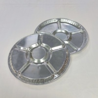 Plateaux de service jetables en aluminium durable de 12 pouces, 850 ml, avec couvercle en plastique, qualité alimentaire, recyclables