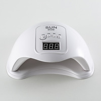 Lampe à Ongles UV LED USB Sun Five avec Écran, 48W Professionnel, Séchage Gel pour Salons et Domicile, Rose Blanc, Séchoir à Ongles Économique