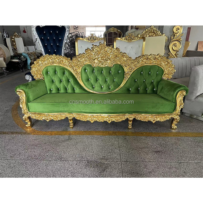 Antique Green Sofa Wedding Event Velvet