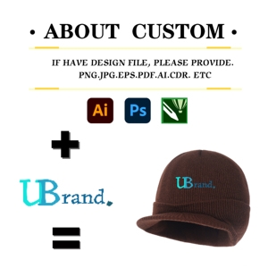 Knit Visor Beanie Winter Radar Cap With <b>Classic</b> Brim for Men and Women - Product Image 3
