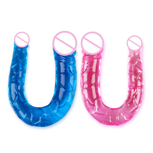 <span class=keywords><strong>Dildo</strong></span> a Doppia Estremità Trasparente a Forma di <span class=keywords><strong>U</strong></span> per Masturbazione Femminile, Giocattolo Sessuale in Gelatina per Donne e Lesbiche - Product Image 5