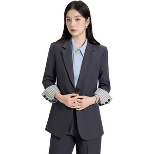 Women's <b>Black</b> Suit Set Polyester Anti-Wrinkle Formal <b>Work</b> Wear - Product Image 5