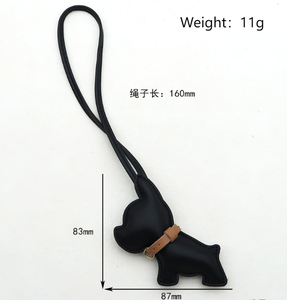 พวงกุญแจ<span class=keywords><strong>หนัง</strong></span> PU หลายสีรูปเฟรนช์บูลด็อก พร้อมสายคล้องยาว จี้รูปสุนัขพันธุ์บูลด็อก อุปกรณ์ตกแต่งกระเป๋า - Product Image 5