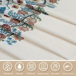 Luxury Simple <b>Square</b> PVC Polyester Nonwoven Printed Floral Dining <b>Tablecloth</b> Oilproof Waterproof Eco-Friendly Reusable for Home - Product Image 5