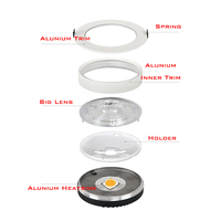 Ampoule de plafond à gradation TRIAC Gu10 Cob 7W 24 degrés Tuv traitement des taches d'acné Portable Led thérapie à la lumière rouge