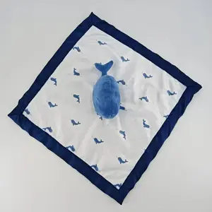 OEM kustom berbagai bentuk hewan lucu mainan selimut selimut bayi menenangkan hewan loveys mainan selimut set