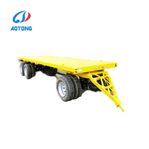 Light Weight 2 Axle Turntable 30 Ton Flatbed Side Wall Dolly Drawbar Full <strong>Trailer</strong> - Product Image 1