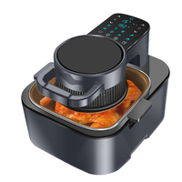 Friteuse à air intelligente moderne de grande capacité 9L, écran tactile, préréglages multifonctions, cuisson saine sans huile, pour la maison