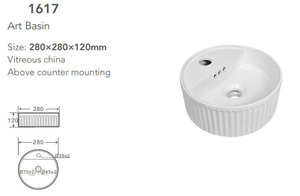 Lavabo in ceramica con motivo a onde moderne arte creativa di piccole dimensioni lavabo lavabo a mano per uso domestico - Product Image 2